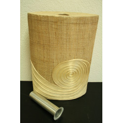 AW201526 abaca vase with burlap design