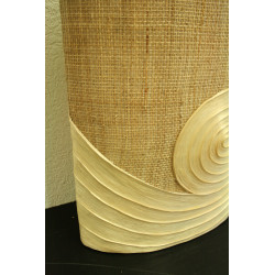 AW201526 abaca vase with burlap design